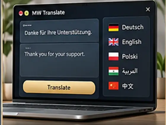 MW Digital Translate Desktop — lokalny interfejs tłumaczeniowy na komputerze